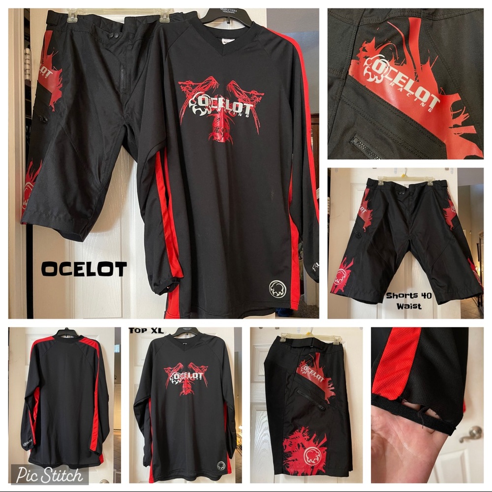 Mens OCELOT dirt bike off road riding shirt and shorts